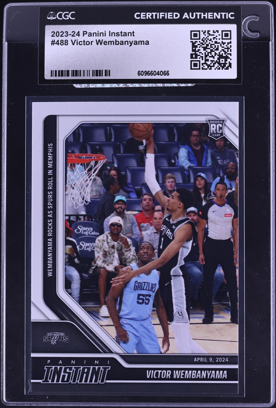 2023 Panini Instant Victor Wembanyama ROOKIE /4444 #488 CGC AUTH