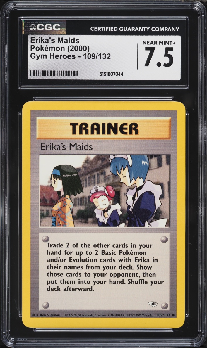 2000 Pokemon Gym Heroes Erika's Maids #109 CGC 7.5 NRMT+