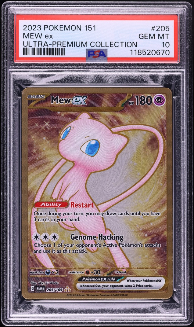 2023 Pokemon Scarlet & Violet 151 Ultra Premium Metal Gold Rare Mew Ex #205 PSA 10 GEM MINT