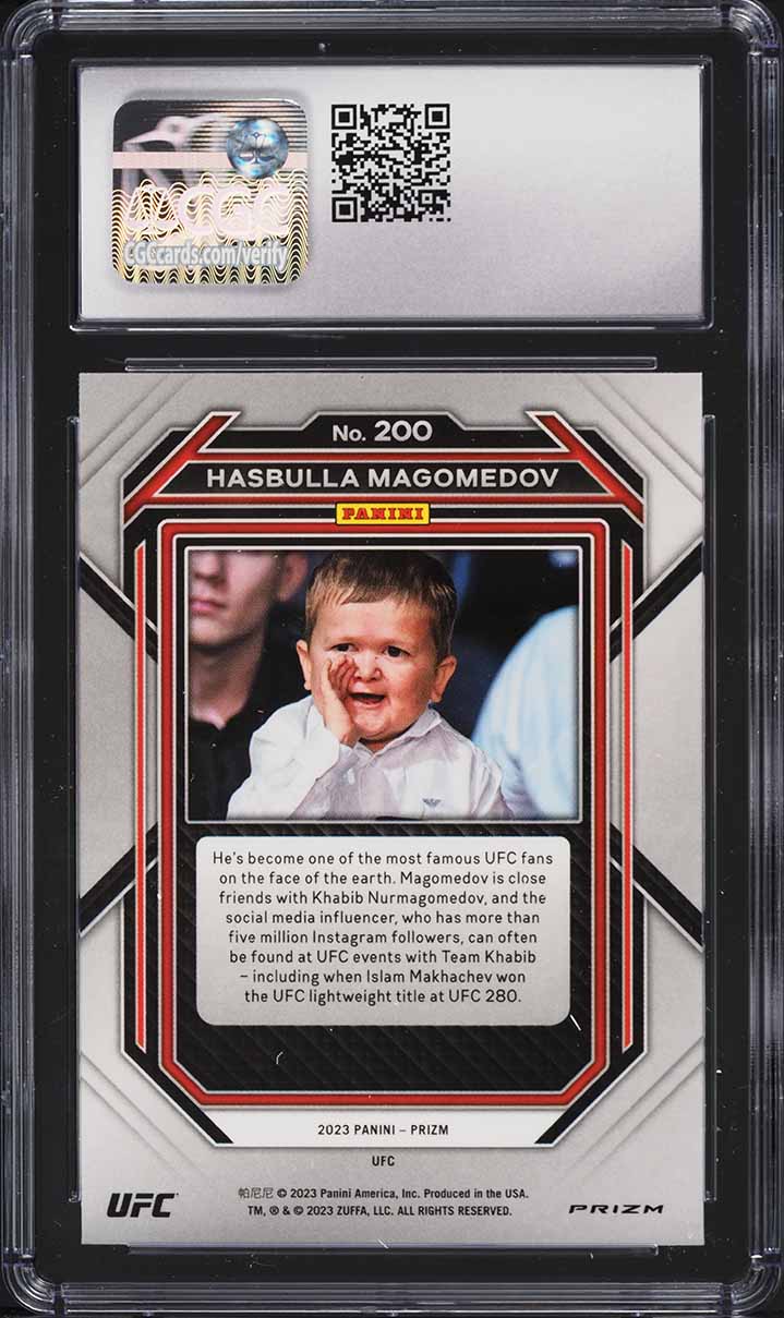 2023 Panini Prizm UFC Silver Hasbulla Magomedov ROOKIE #200 CGC 9 MINT