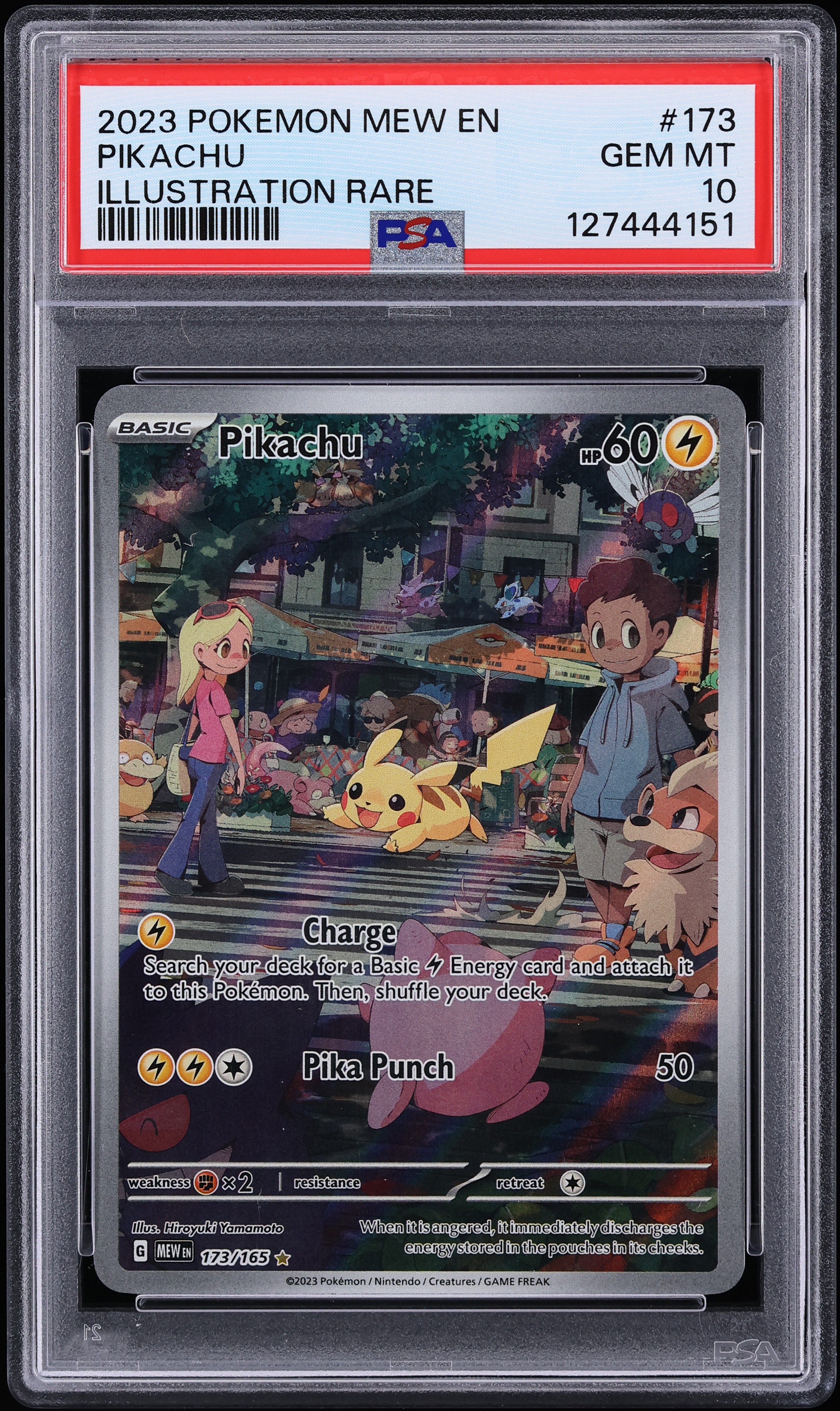 2023 Pokemon Scarlet & Violet 151 IR Pikachu #173 PSA 10 GEM MINT