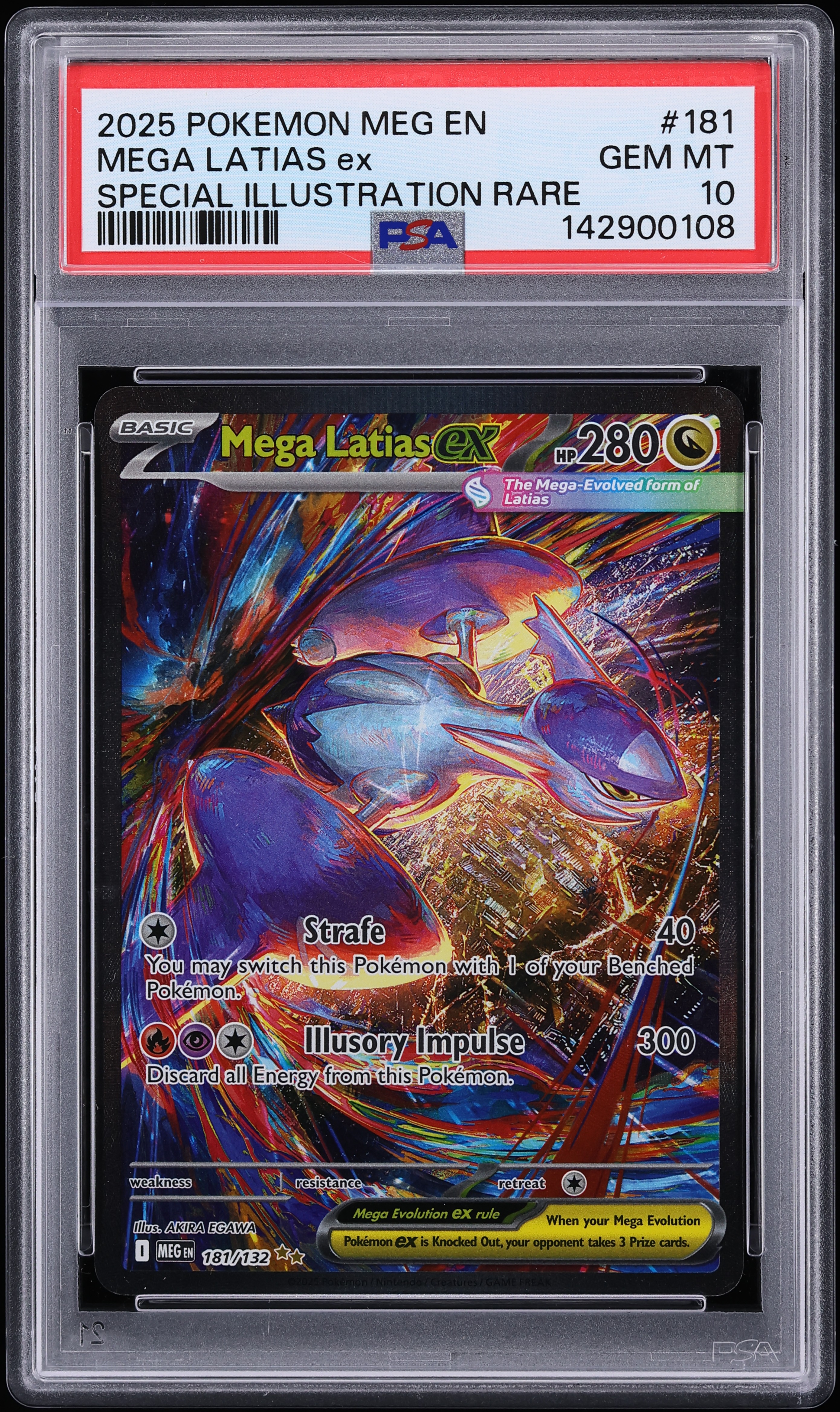 2025 Pokemon Mega Evolution SIR Mega Latias Ex #181 PSA 10 GEM MINT