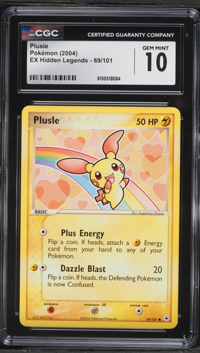 2004 Pokemon EX Hidden Legends Plusle #69 CGC 10 GEM MINT