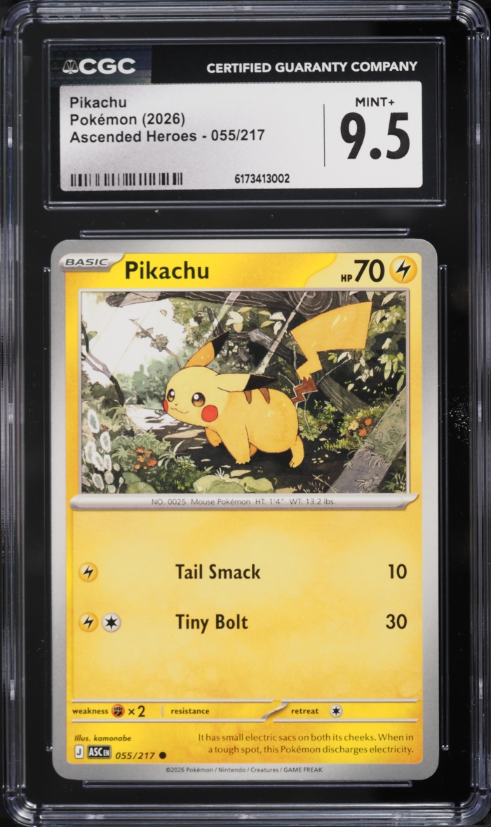 2026 Pokemon Mega Evolution Ascended Heroes Pikachu #55 CGC 9.5 MINT+
