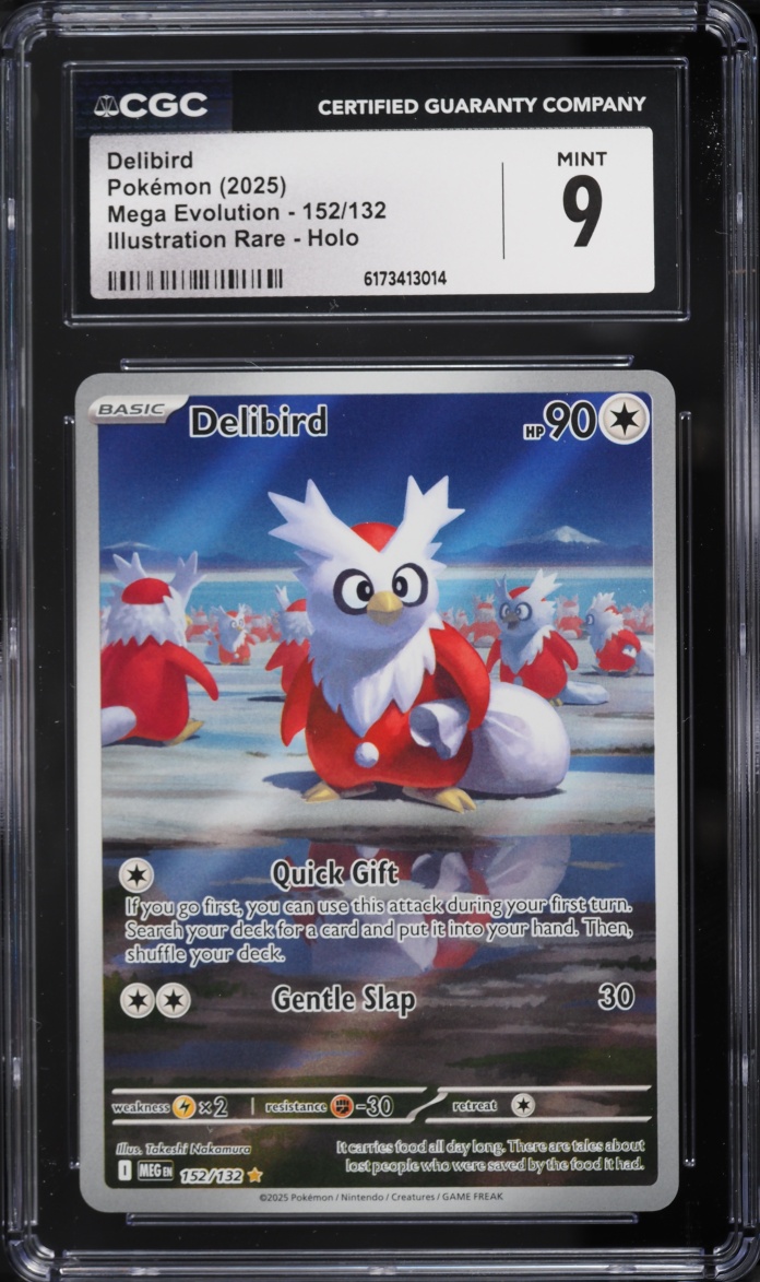 2025 Pokemon Mega Evolution IR Delibird #152 CGC 9 MINT