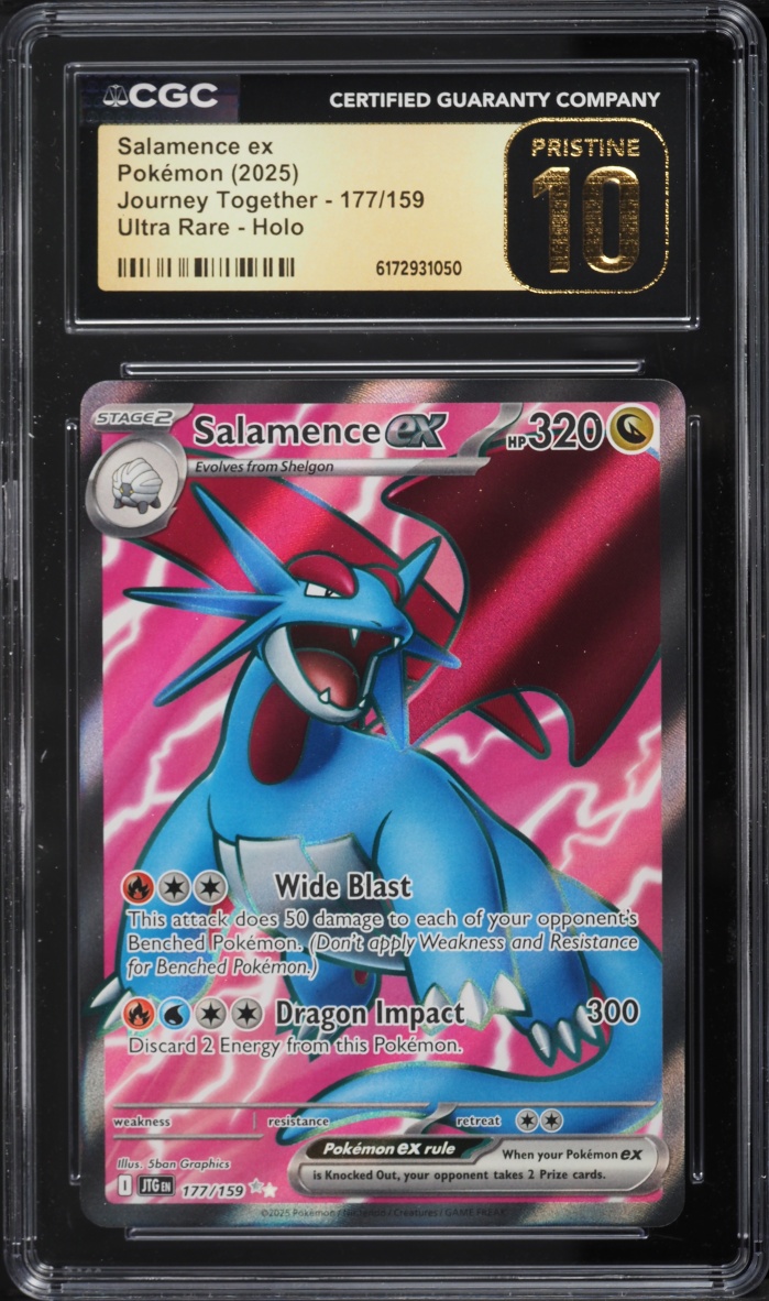 2025 Pokemon Scarlet & Violet Journey Together Full Art Salamence ex #177 CGC 10 PRISTINE