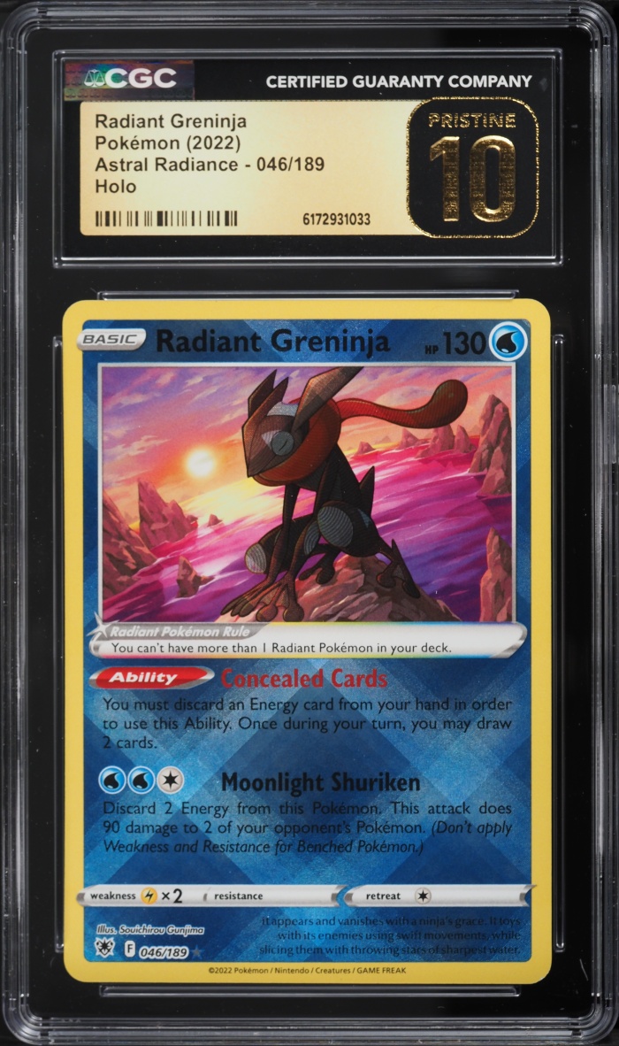 2022 Pokemon Sword & Shield Astral Radiance Holo Radiant Greninja #46 CGC 10 PRISTINE