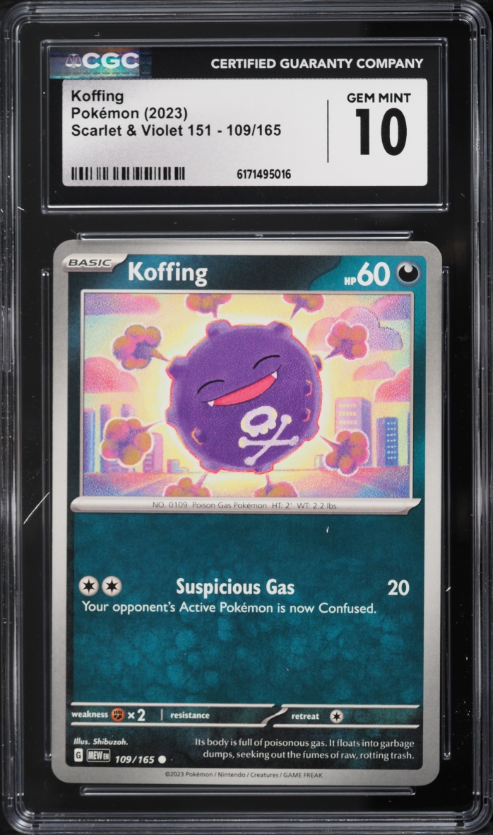 2023 Pokemon Scarlet & Violet 151 Koffing #109 CGC 10 GEM MINT