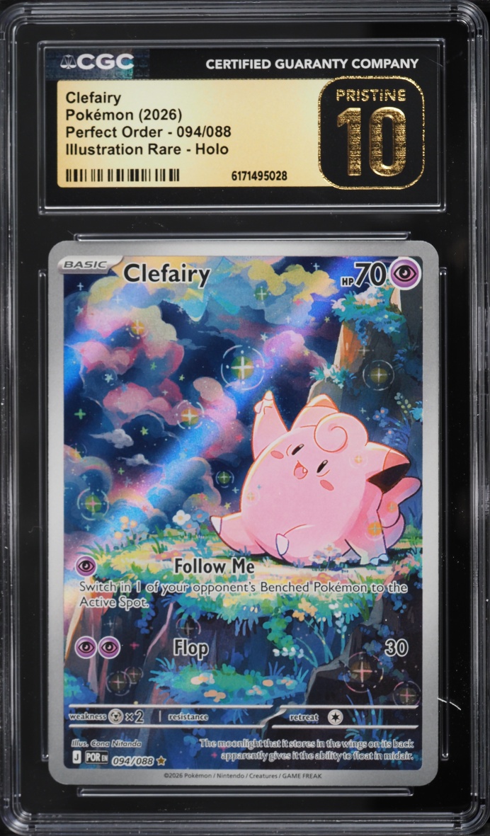 2026 Pokemon Mega Evolution Perfect Order IR Clefairy #94 CGC 10 PRISTINE