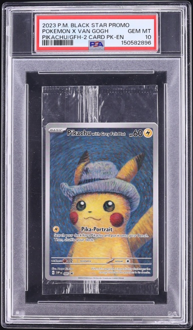 2023 Pokemon SV Black Star Promo Sealed Van Gogh Pikachu With Grey Felt Hat #85 PSA 10 GEM MINT