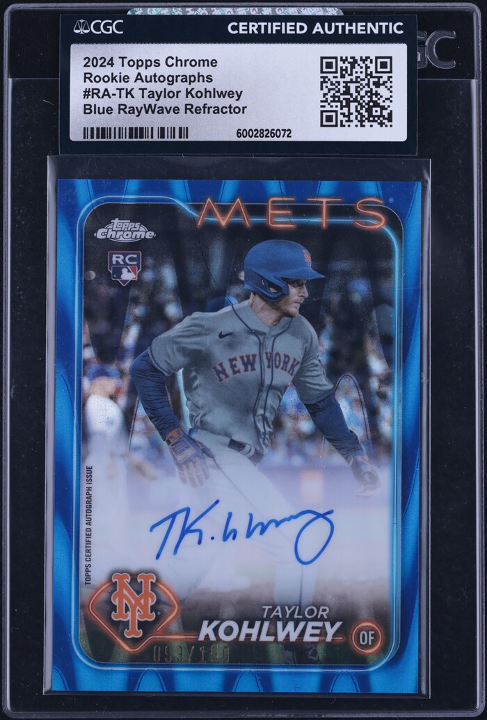 2024 Topps Chrome Blue RayWave Refractor Taylor Kohlwey RC AUTO /150 ...