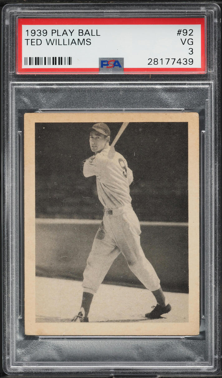 1939 Play Ball Ted Williams #92 PSA 3 VG