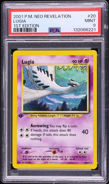 2001 Pokemon Neo Revelation 1st Edition Lugia #20 PSA 9 MINT
