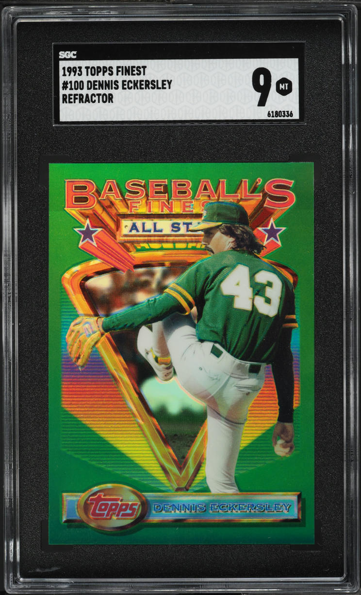 1993 Finest Refractor Dennis Eckersley #100 SGC 9 MINT
