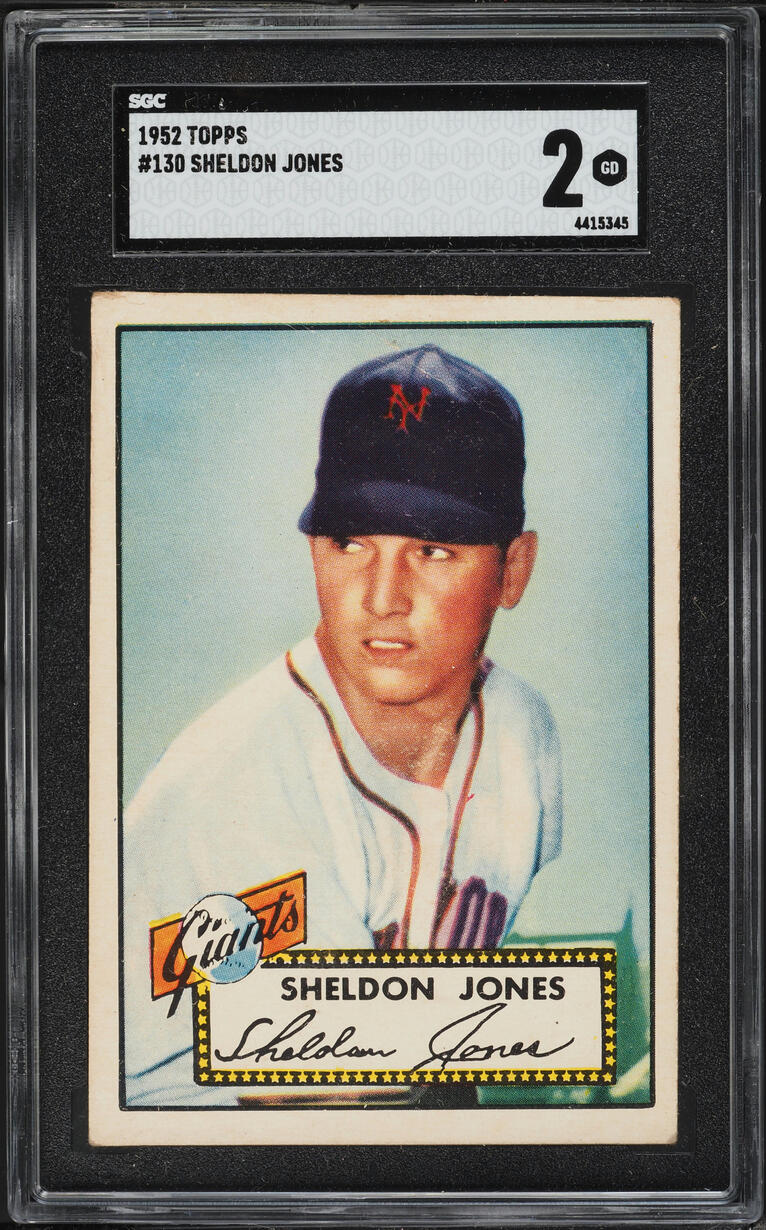 1952 Topps Sheldon Jones #130 SGC 2 GD