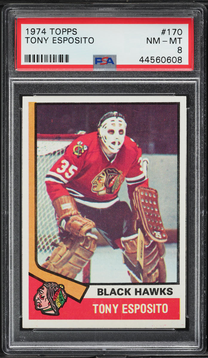 1974 Topps Hockey Tony Esposito #170 PSA 8 NM-MT