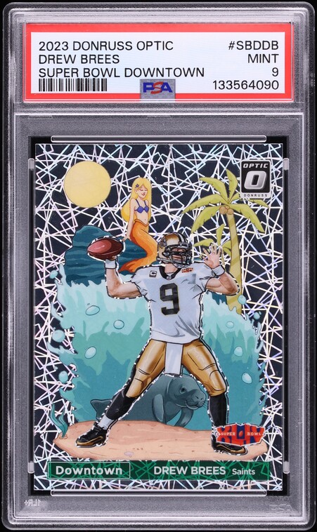 2023 Donruss Optic Super Bowl Downtown Drew Brees #SBD-DB PSA 9 MINT