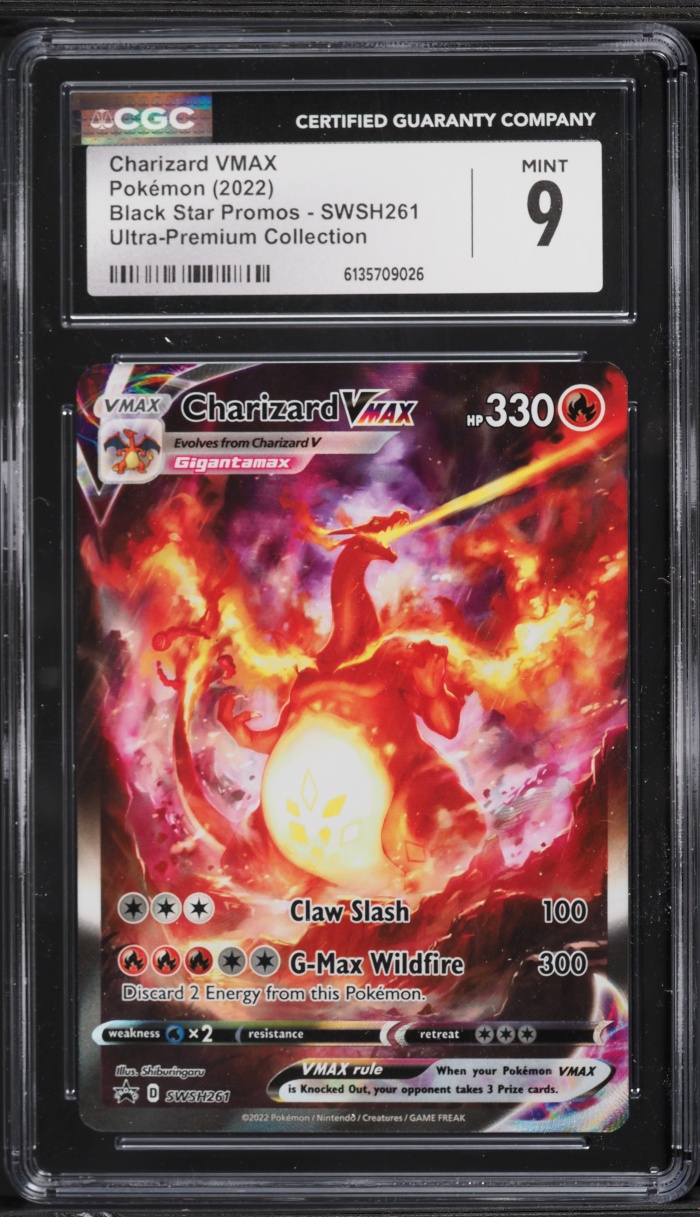 2022 Pokemon Sword & Shield Promo Ultra Premium Charizard VMAX #SWSH261 CGC 9 MINT