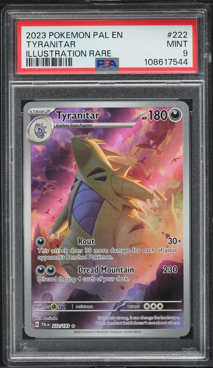 2023 Pokemon Scarlet & Violet Paldea Evolved IR Tyranitar #222 PSA 9 MINT