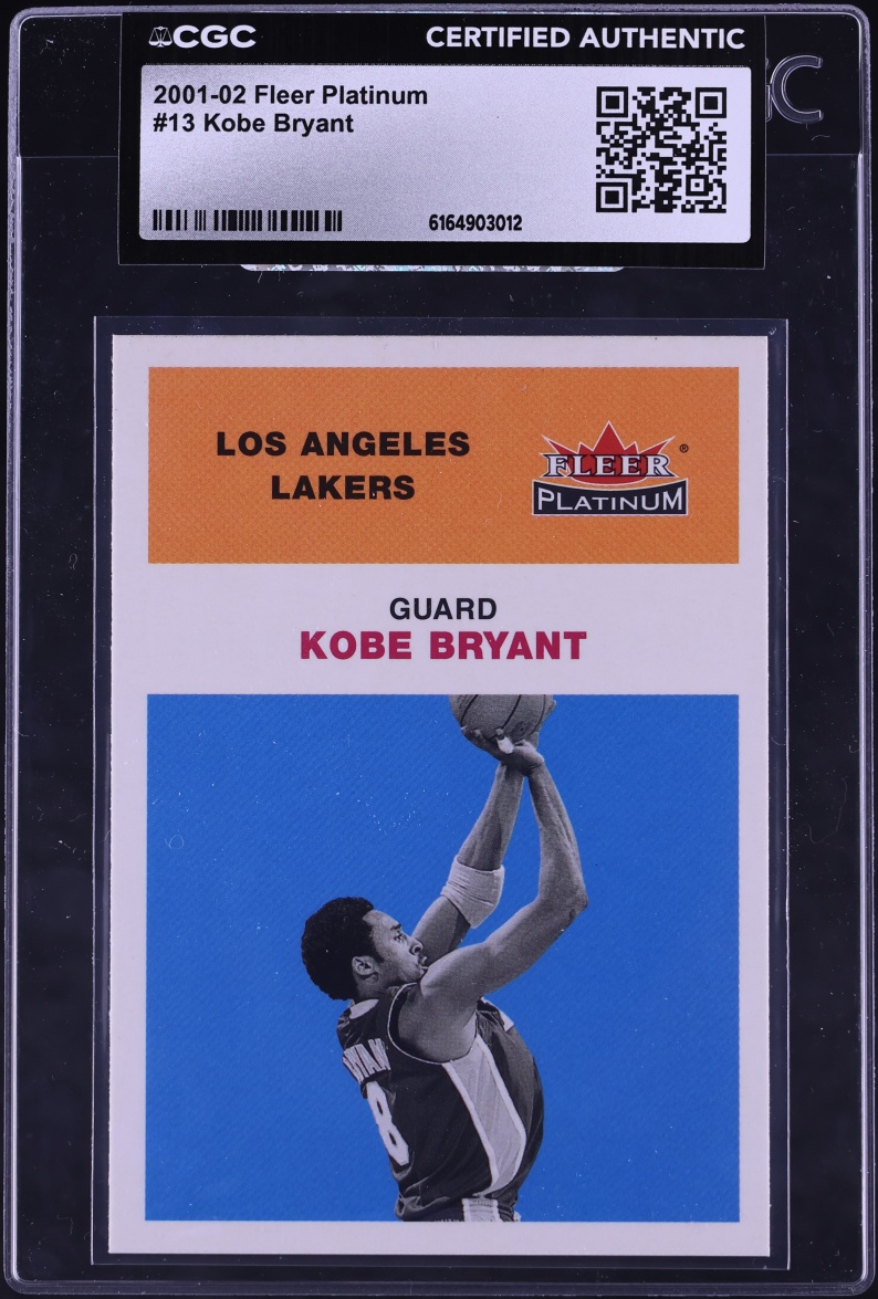 2001 Fleer Platinum Kobe Bryant #13 CGC AUTH