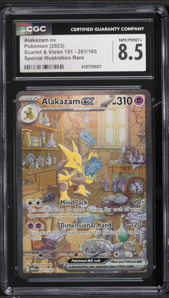 2023 Pokemon Scarlet & Violet 151 SIR Alakazam ex #201 CGC 8.5 NM-MT+
