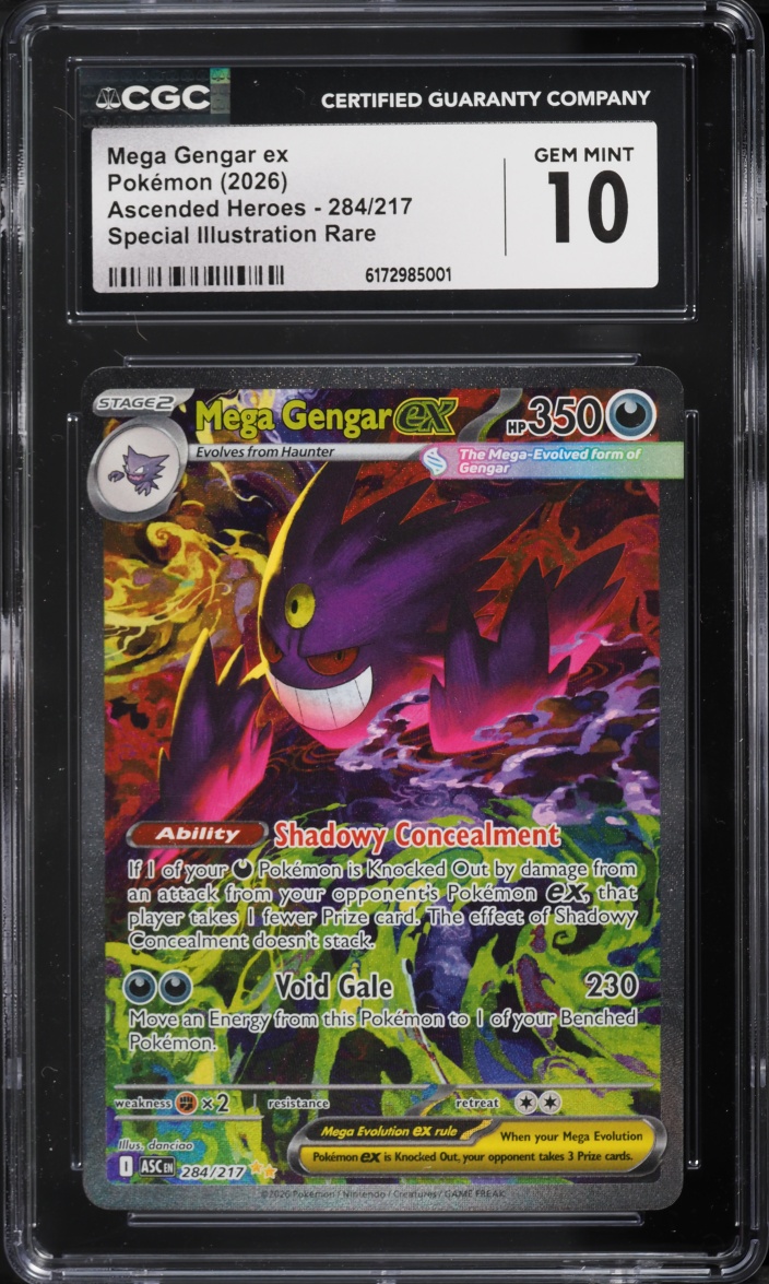 2026 Pokemon Mega Evolution Ascended Heroes SIR Mega Gengar ex #284 CGC 10 GEM MINT