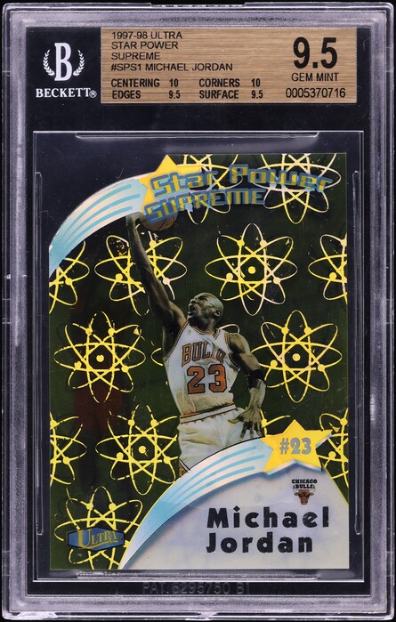 1997 Ultra Star Power Supreme Michael Jordan #SPS1 BGS 9.5 GEM