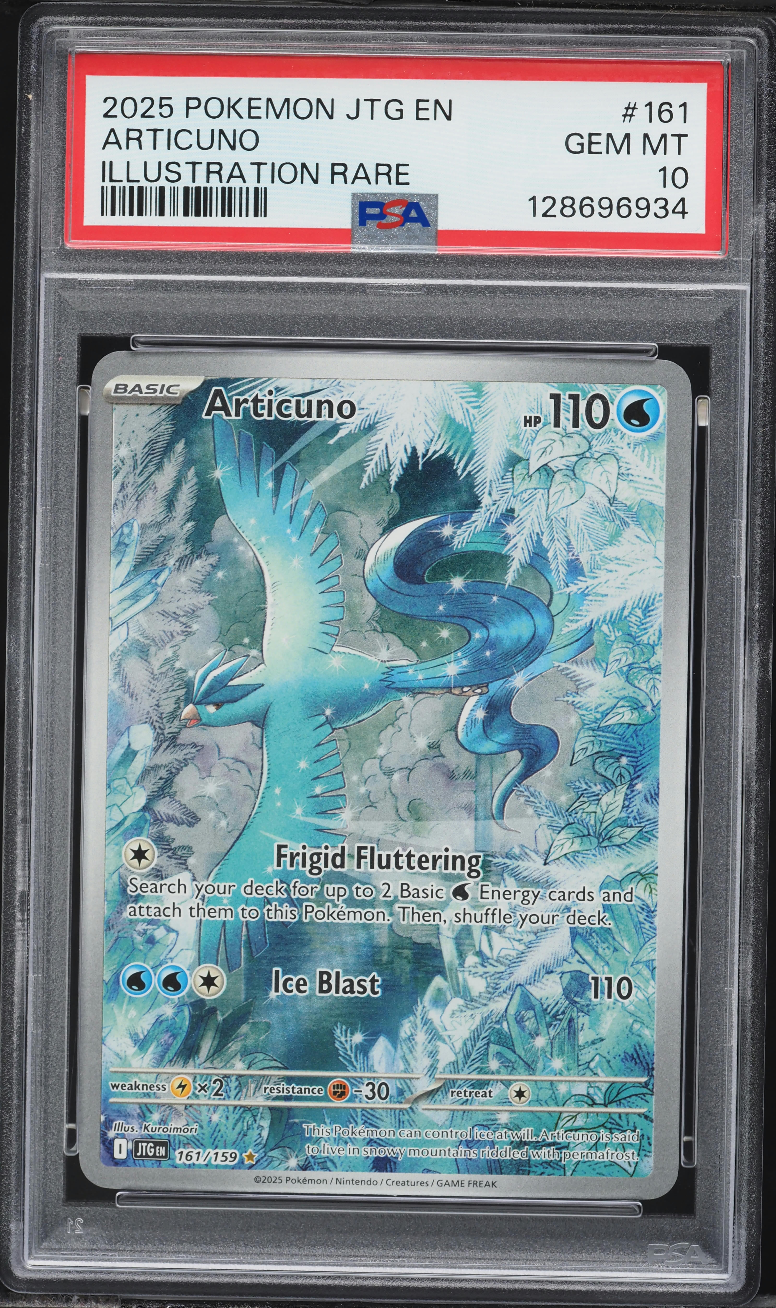 2025 Pokemon Scarlet & Violet Journey Together IR Articuno #161 PSA 10 GEM MINT