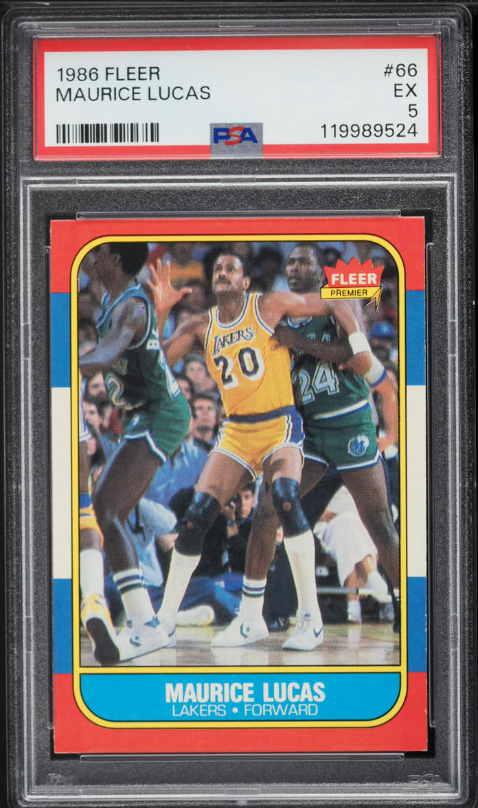 1986 Fleer Basketball Maurice Lucas #66 PSA 5 EX