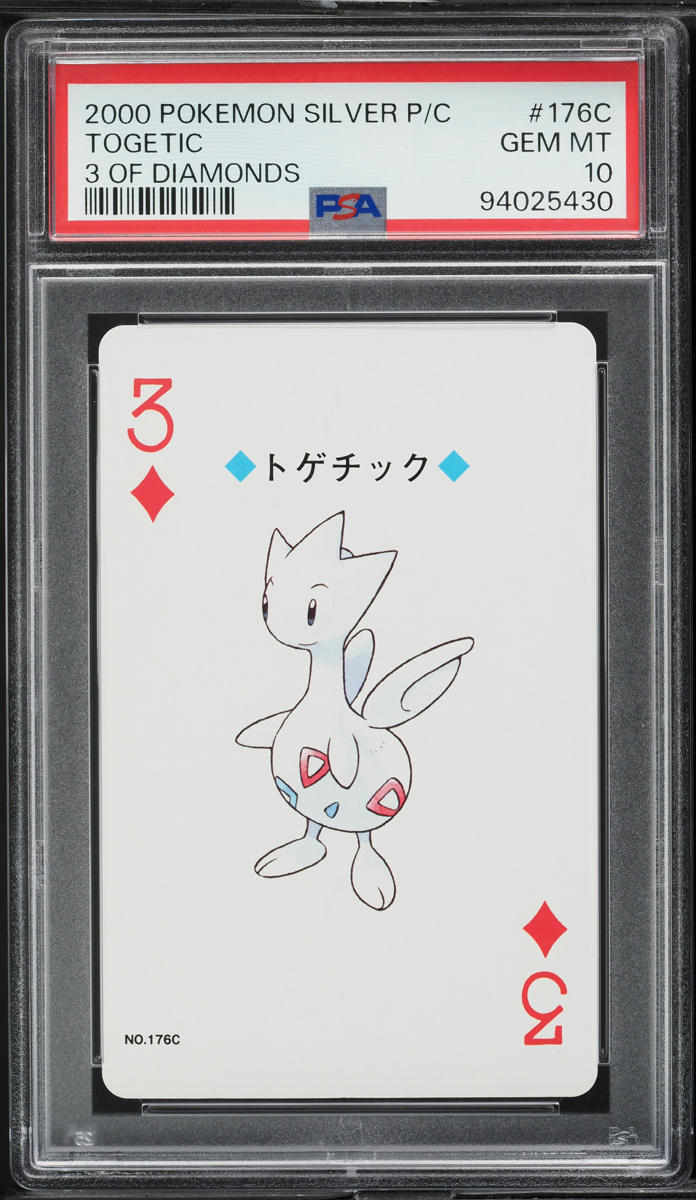 2000 Pokemon Japanese Silver Poker Set Nintendo Playing Card Togetic #176C PSA 10 GEM MINT