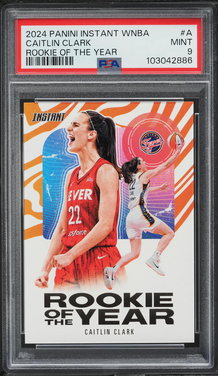 2024 Panini Instant WNBA Rookie Of The Year Caitlin Clark ROOKIE PSA 9 ...