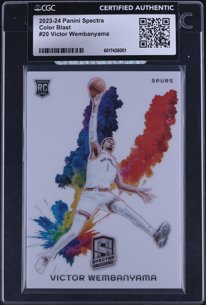2023 Panini Spectra Color Blast Victor Wembanyama ROOKIE #20 CGC AUTH