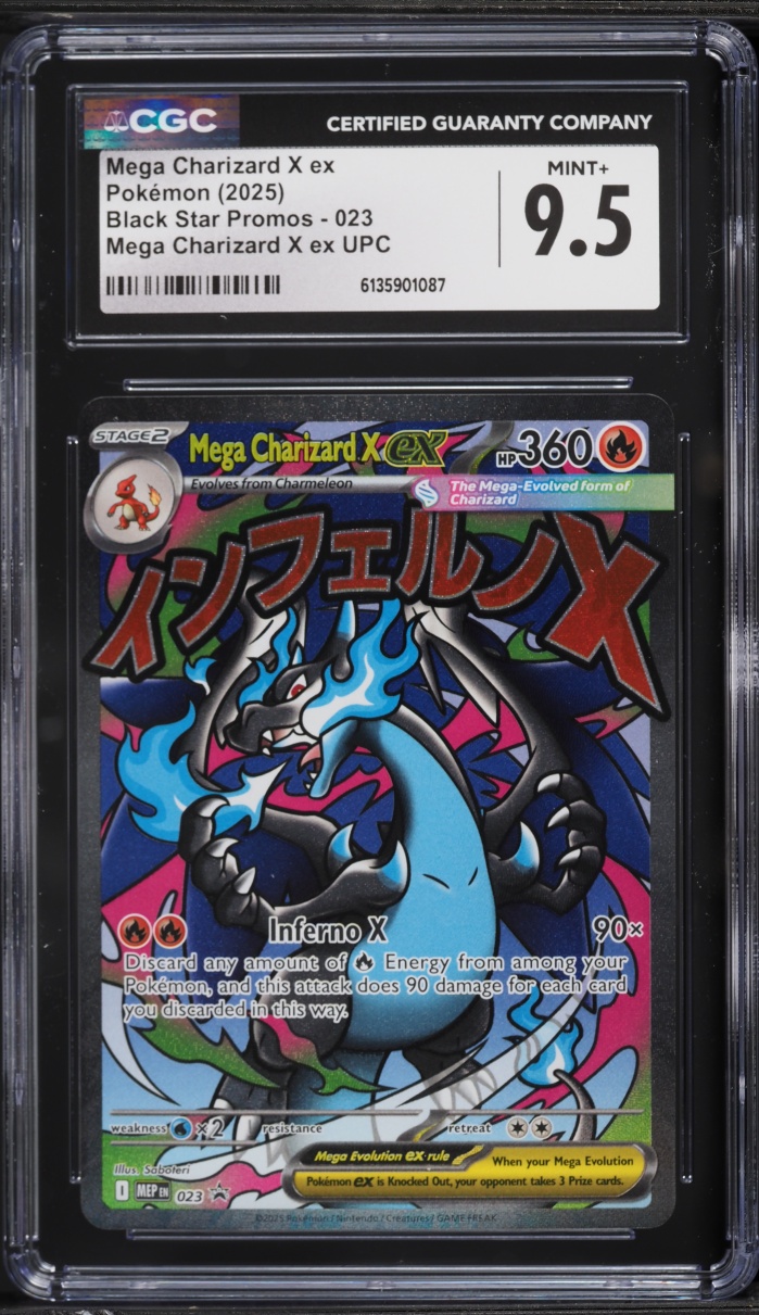 2025 Pokemon Mega Evolution Promo Ultra Premium Full Art Mega Charizard X ex #23 CGC 9.5 MINT+