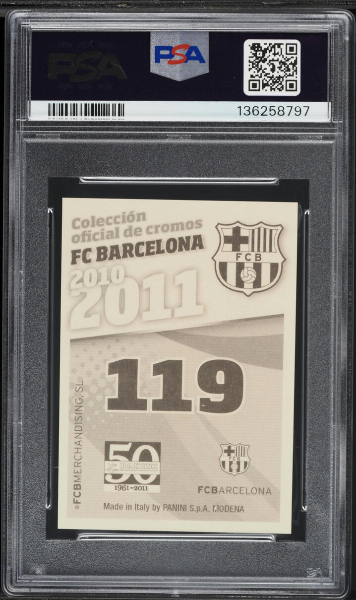 2010 Panini FC Barcelona Lionel Messi #119 PSA 10 GEM MINT