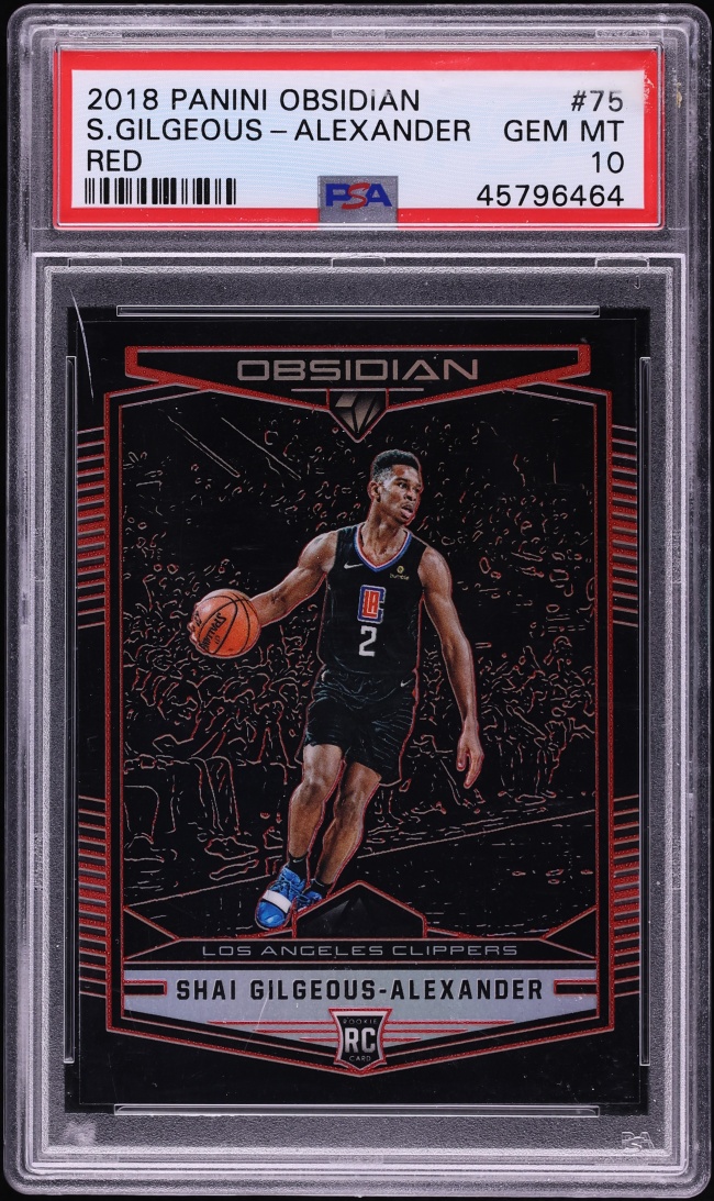 2018 Panini Obsidian Red Shai Gilgeous-Alexander ROOKIE /5 #75 PSA 10 GEM MINT