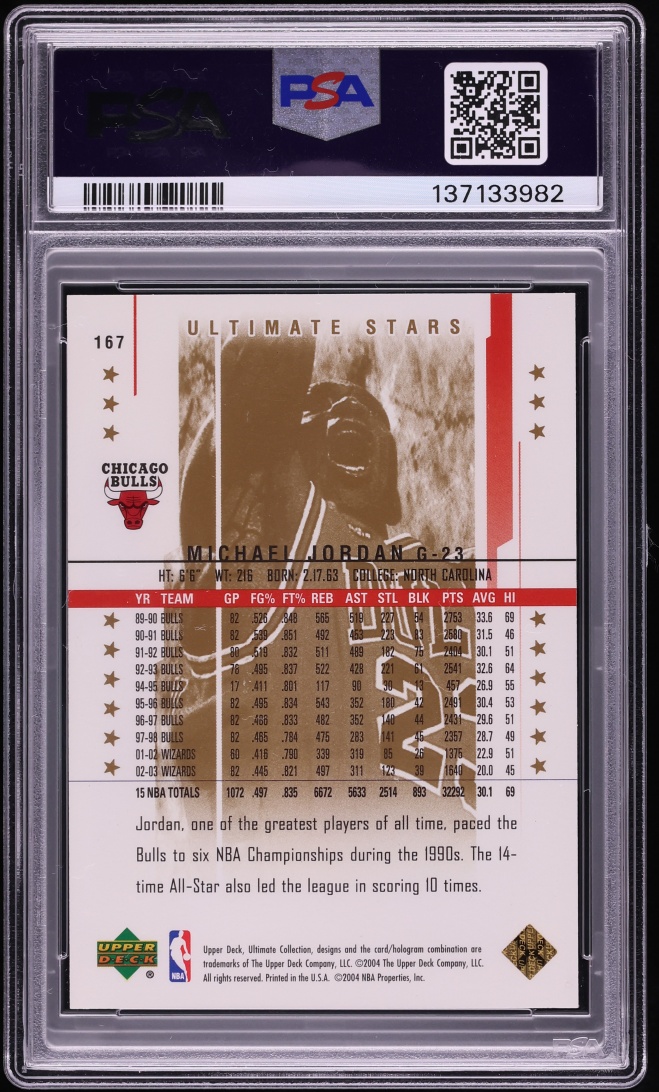 2003 Ultimate Collection Limited Michael Jordan /25 #167 PSA 10 GEM MINT