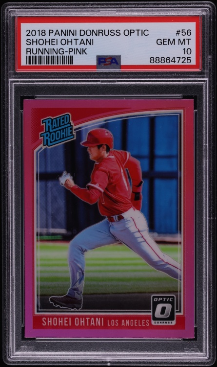 2018 Donruss Optic Variation Pink Shohei Ohtani ROOKIE #56 PSA 10 GEM MINT