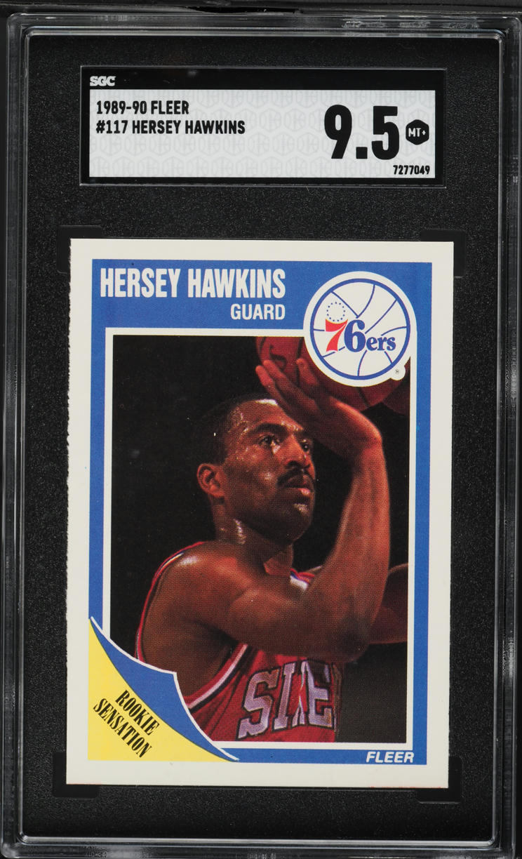 1989 Fleer Basketball Hersey Hawkins #117 SGC 9.5 MINT+
