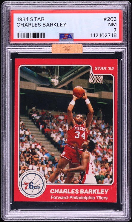 1984 Star Basketball Charles Barkley ROOKIE #202 MBA PSA 7 NRMT