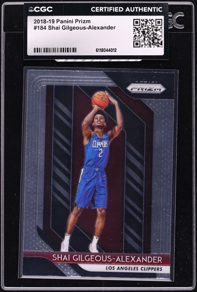2018 Panini Prizm Shai Gilgeous-Alexander ROOKIE #184 CGC AUTH