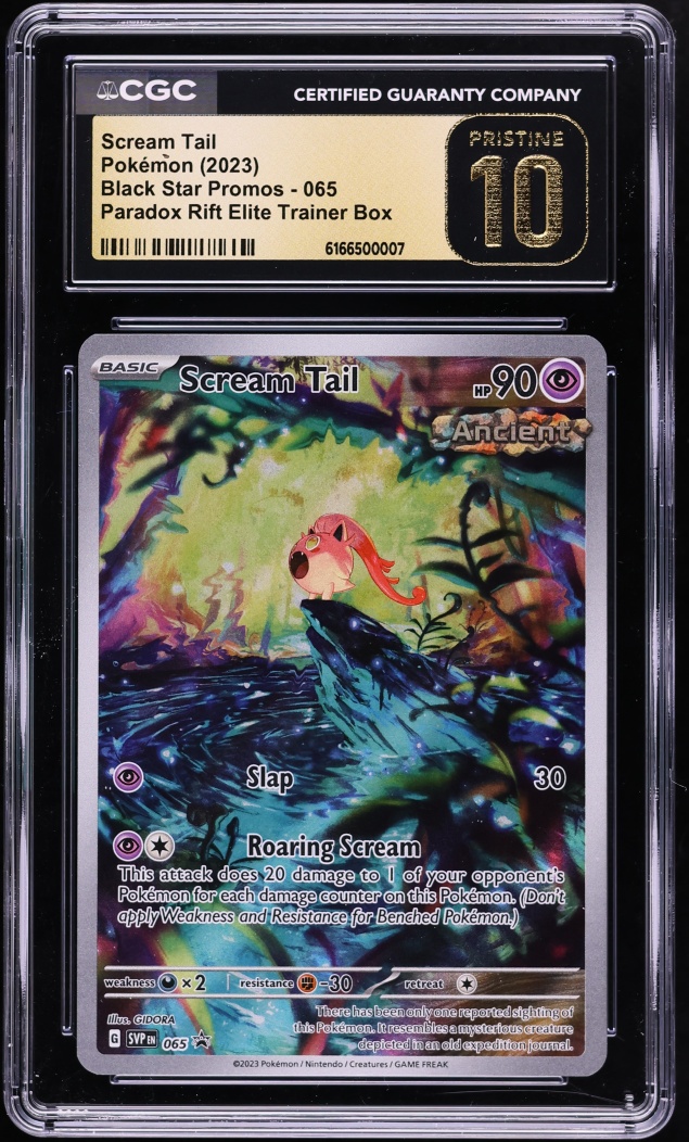 2023 Pokemon Scarlet & Violet Promo Paradox Rift ETB Full Art Scream Tail #65 CGC 10 PRISTINE