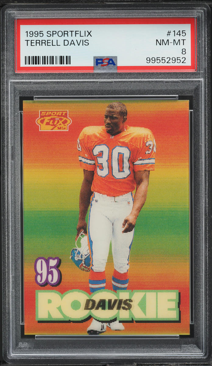 1995 Sportflix Football Terrell Davis ROOKIE #145 PSA 8 NM-MT