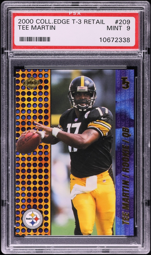 2000 Collector's Edge T3 Retail Tee Martin ROOKIE #209 PSA 9 MINT