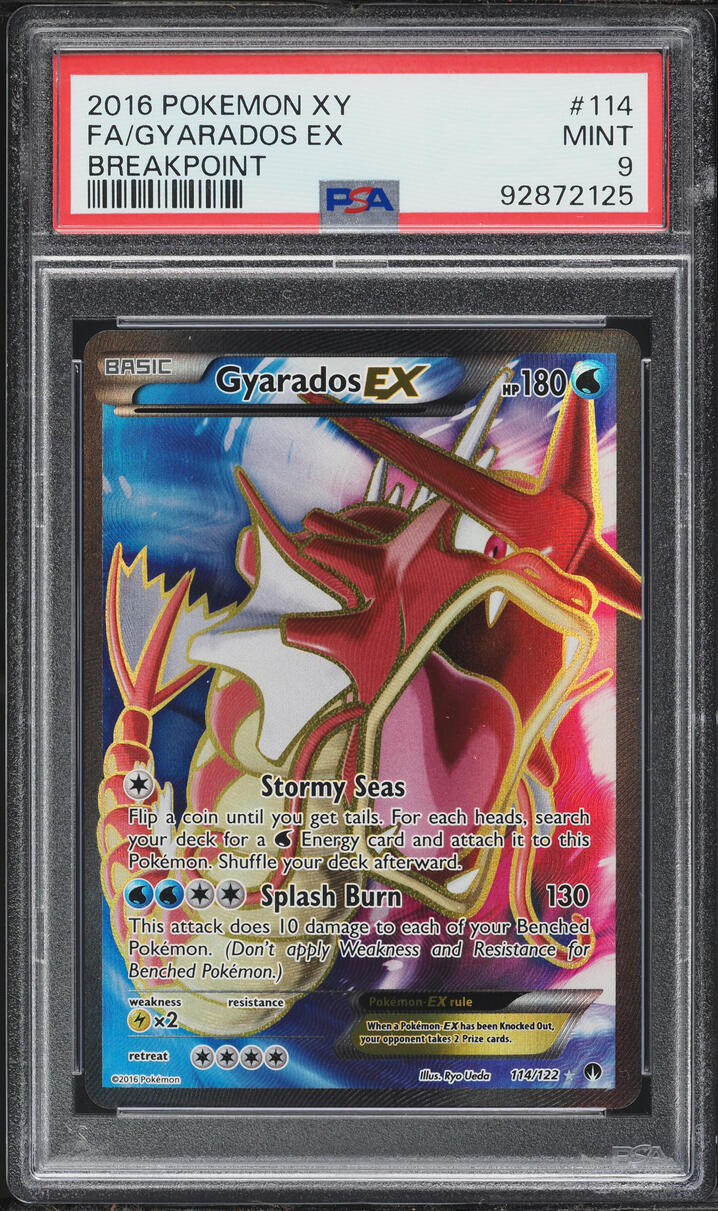 2016 Pokemon XY BREAKpoint Full Art Gyarados EX #114 PSA 9 MINT