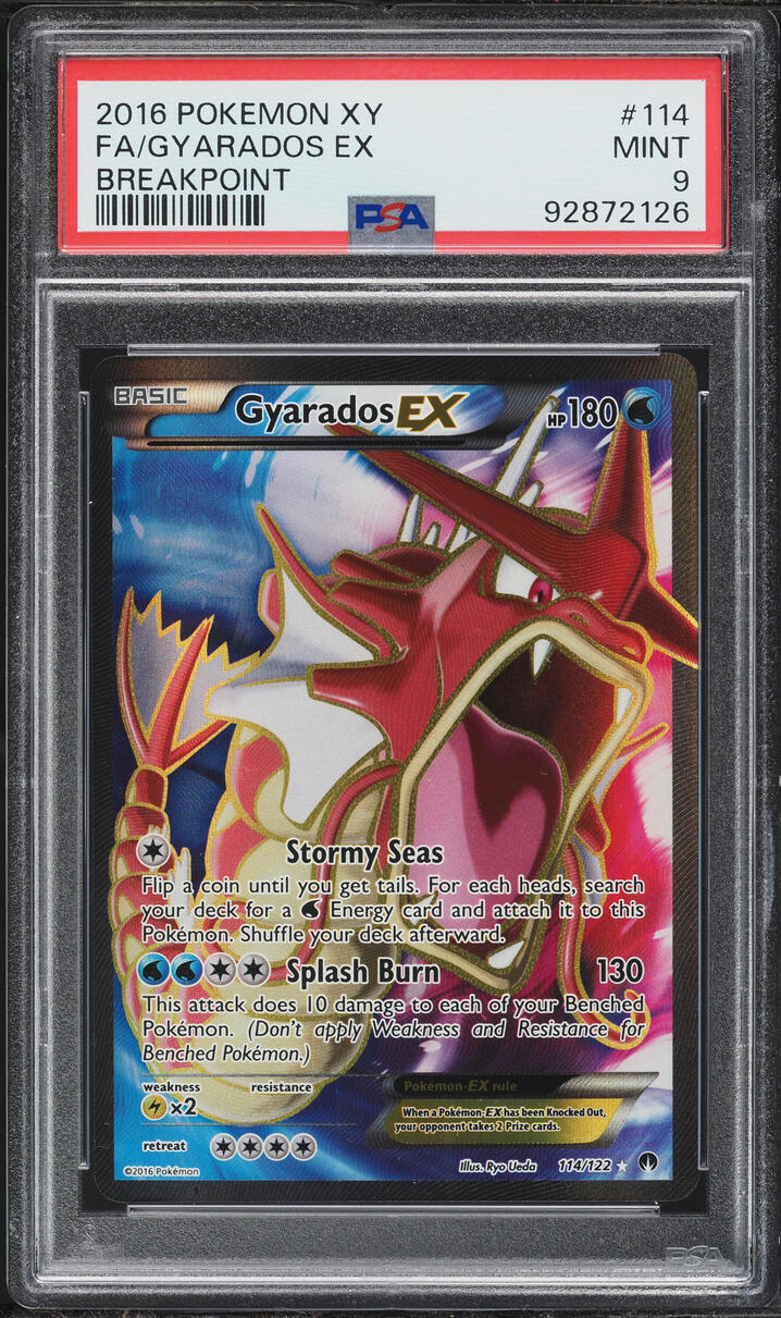 2016 Pokemon XY BREAKpoint Full Art Gyarados EX #114 PSA 9 MINT