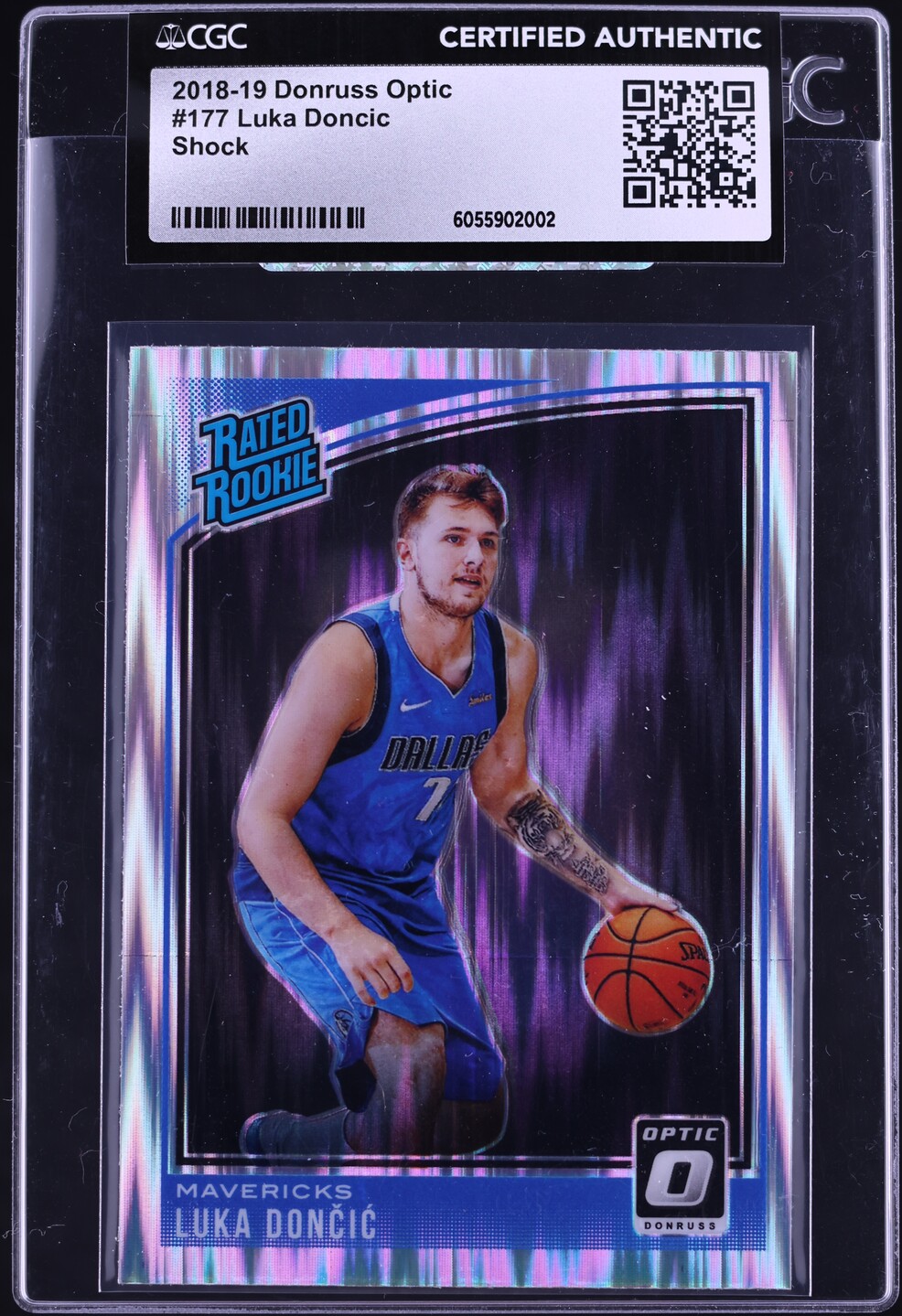 2018 Donruss Optic Shock Luka Doncic ROOKIE #177 CGC AUTH