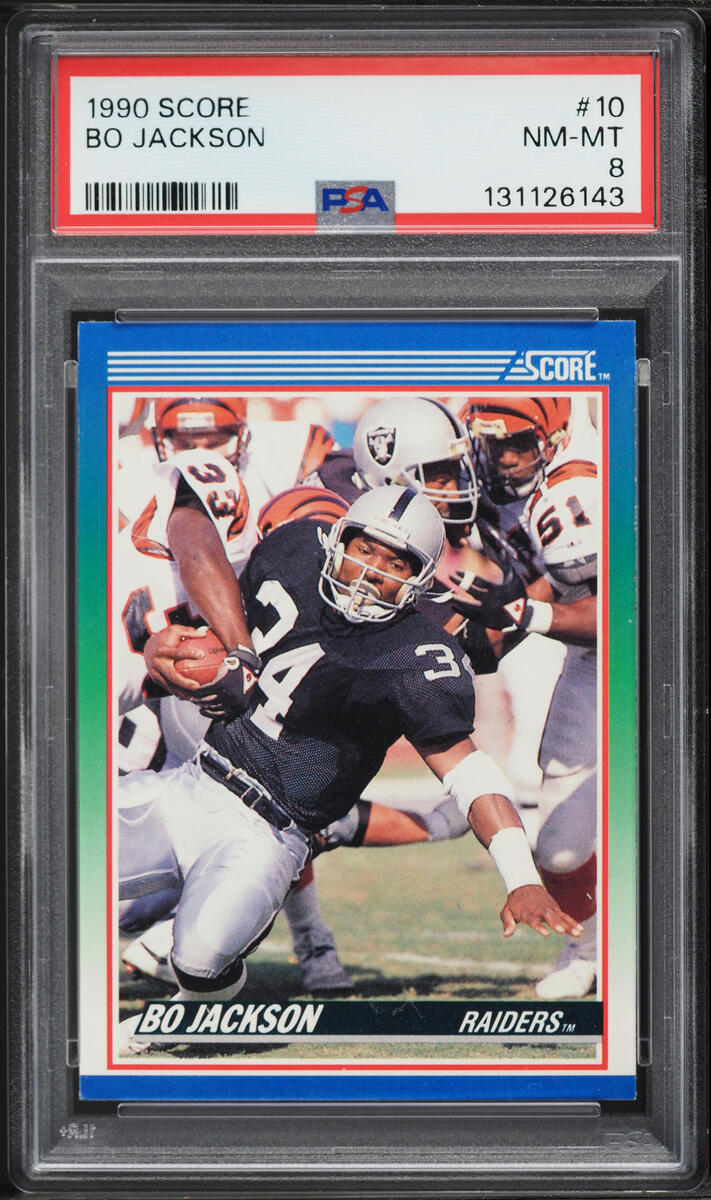 1990 Score Football Bo Jackson #10 PSA 8 NM-MT
