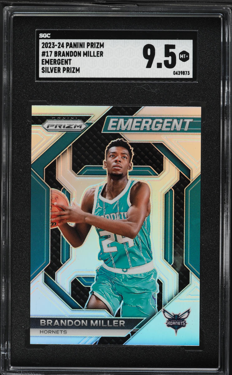 2023 Panini Prizm Emergent Silver Brandon Miller #17 SGC 9.5 MINT+