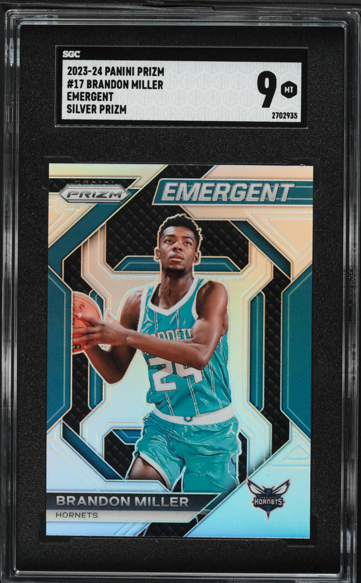 2023 Panini Prizm Emergent Silver Brandon Miller #17 SGC 9 MINT