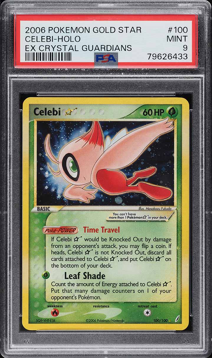 2006 Pokemon EX Crystal Guardians Holo Celebi Gold Star #100 PSA 9 MINT